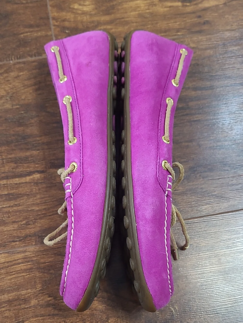 Sperry Women's Suede Boat Shoes in Fuchsia Leather Upper Size 7 - Picture 6 of 10